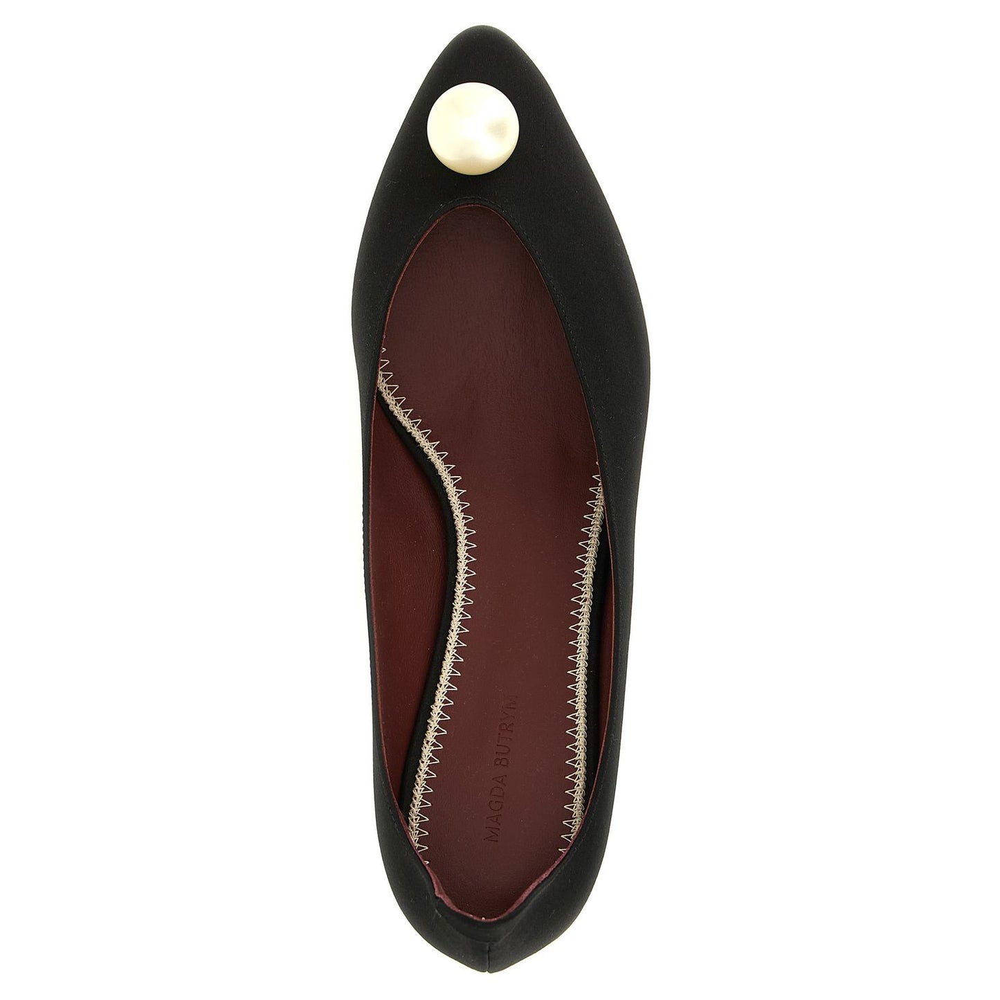 Magda Butrym Black Viscose Mid Heel Pumps