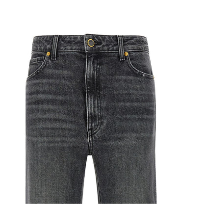 Khaite Gray Cotton Straight-Leg Jeans