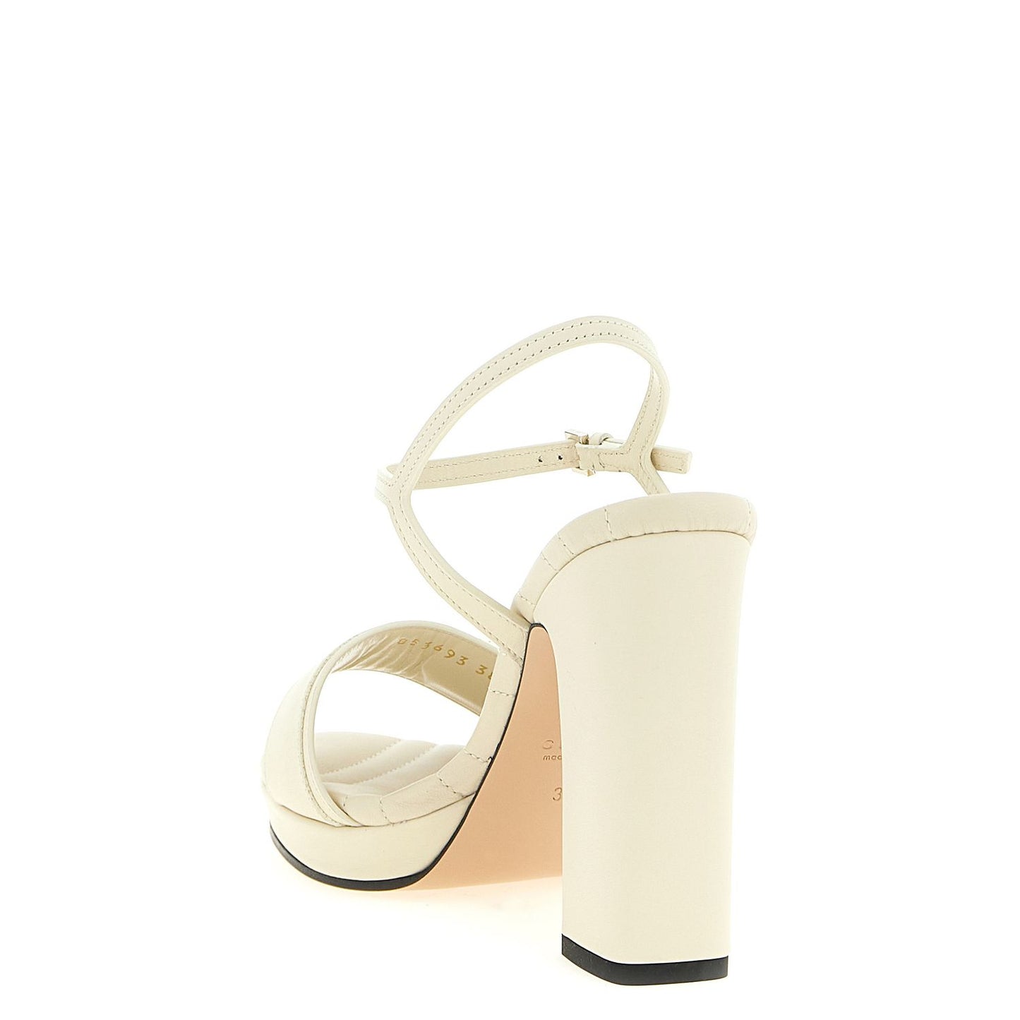 Gucci White Calfskin High Heel Pumps