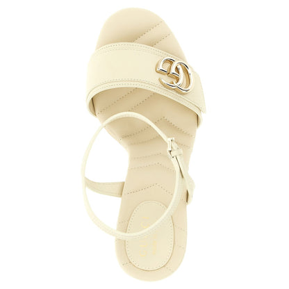 Gucci White Calfskin High Heel Pumps
