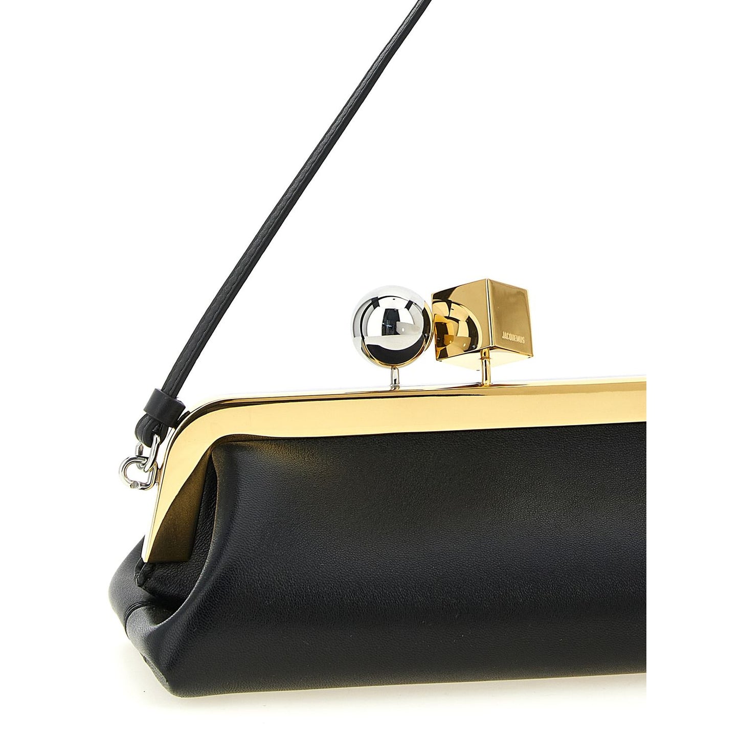 Jacquemus Black Lamb Leather Clutch Bag