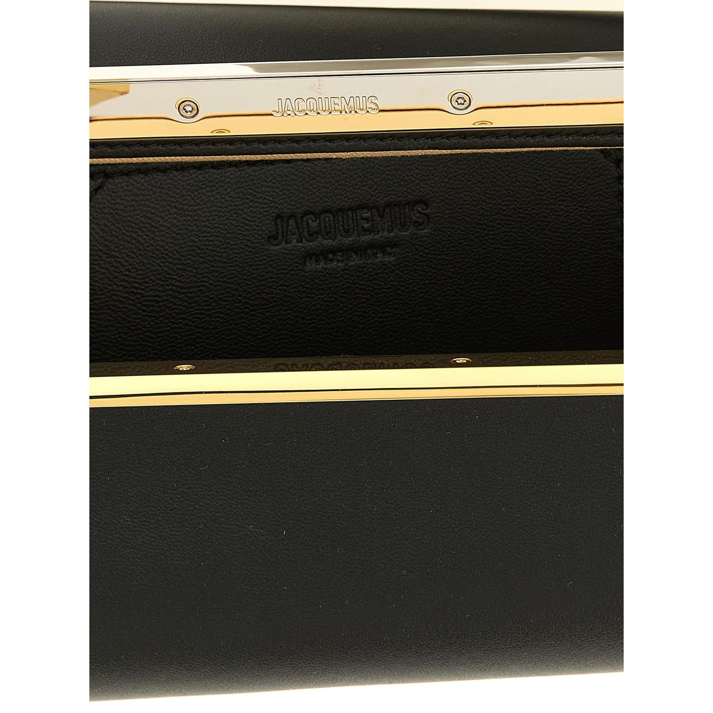 Jacquemus Black Lamb Leather Clutch Bag