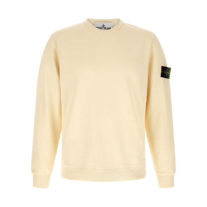 Stone Island White Cotton Sweatshirt