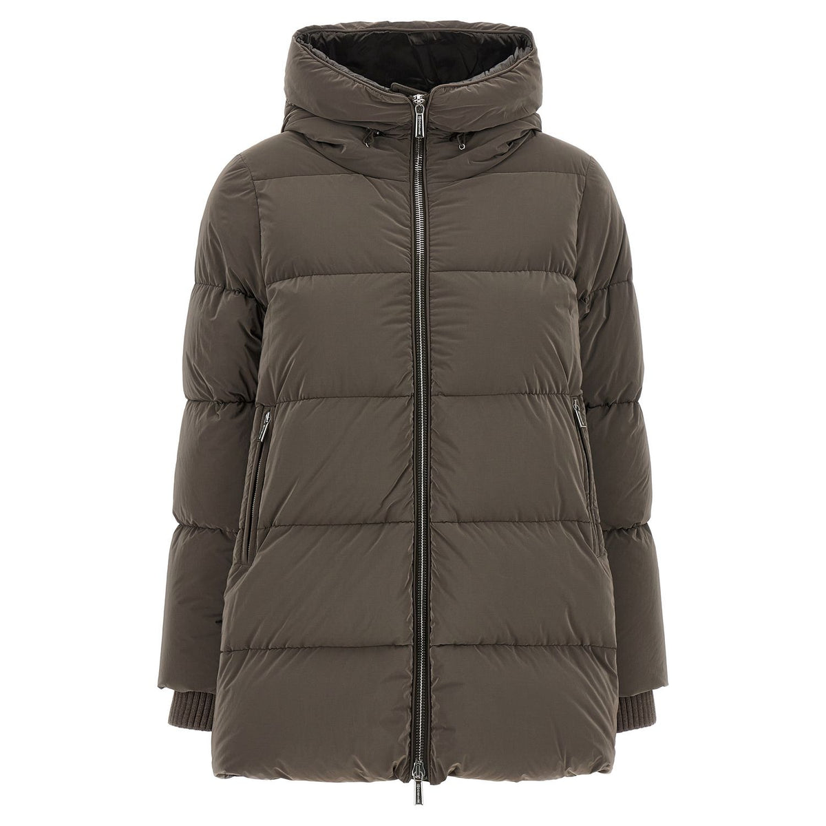 MooRER Brown Wool Full-Length Jacket