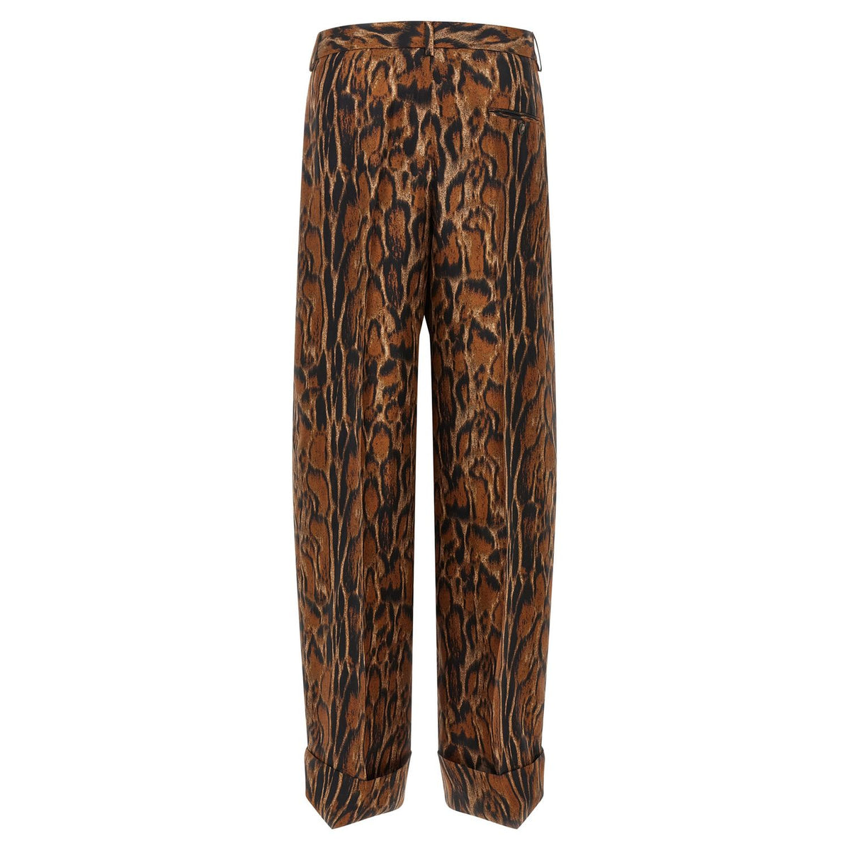 Alberto Biani Brown Silk Casual Pants