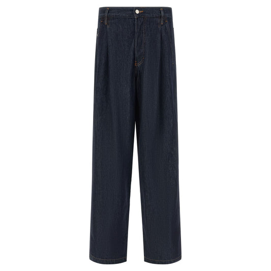 Dries Van Noten Blue Cotton Jeans Denim