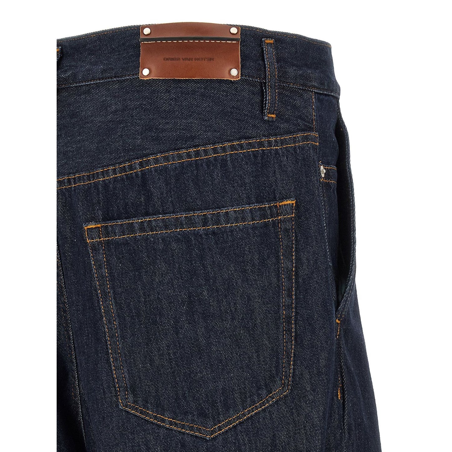 Dries Van Noten Blue Cotton Jeans Denim