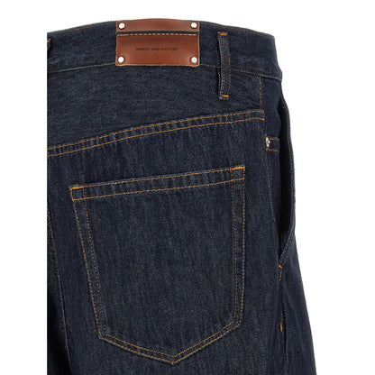 Dries Van Noten Blue Cotton Jeans Denim