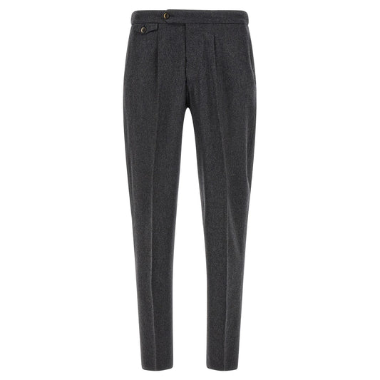 PT Torino Gray Virgin Wool Dress Pants