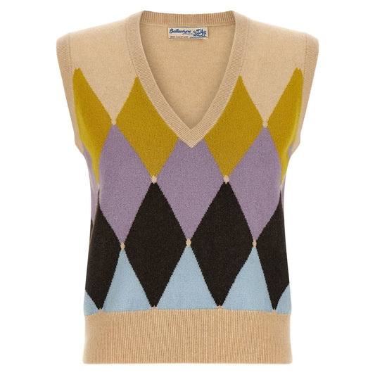 Ballantyne Beige Cashmere Sleeveless Jacket