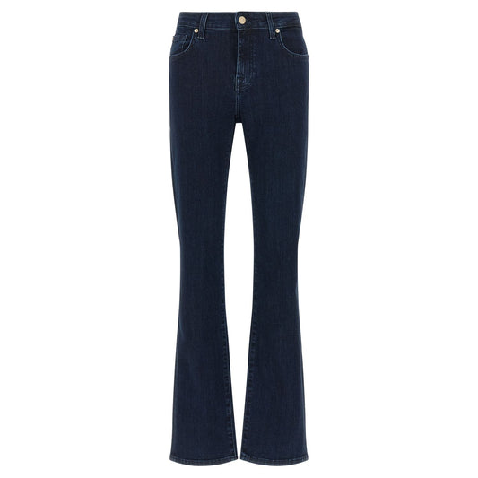 7 For All Mankind Blue Cotton Bootcut Jeans