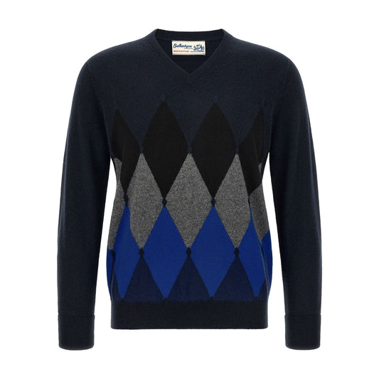 Ballantyne Blue Cashmere Cardigan
