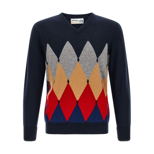 Ballantyne Blue Cashmere Cardigan