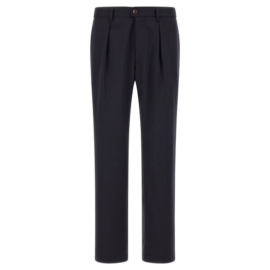 Incotex Blue Polyester Dress Pants
