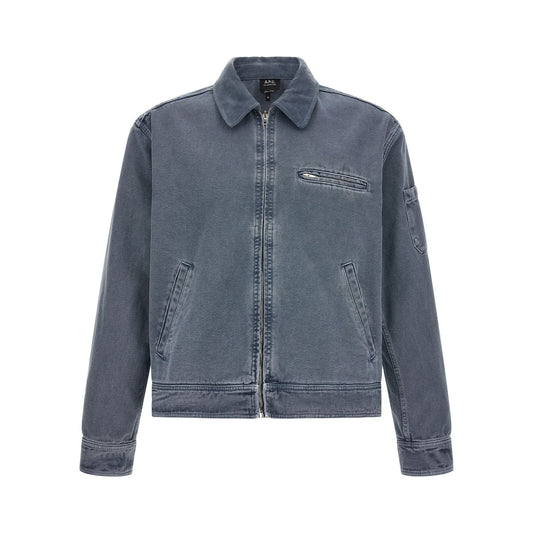 A.P.C. Gray Cotton Denim Jacket