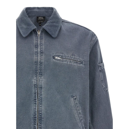A.P.C. Gray Cotton Denim Jacket