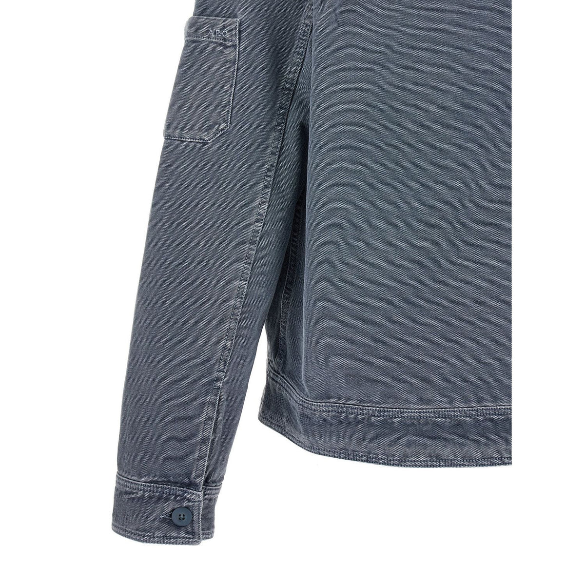 A.P.C. Gray Cotton Denim Jacket