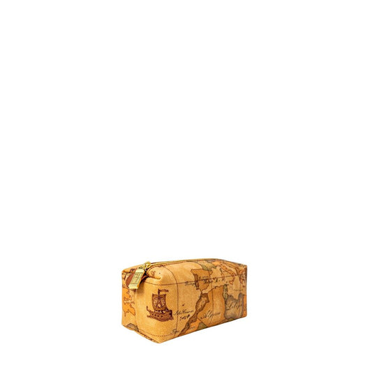 Alviero Martini Prima Classe Beige Cotton Clutch Bag
