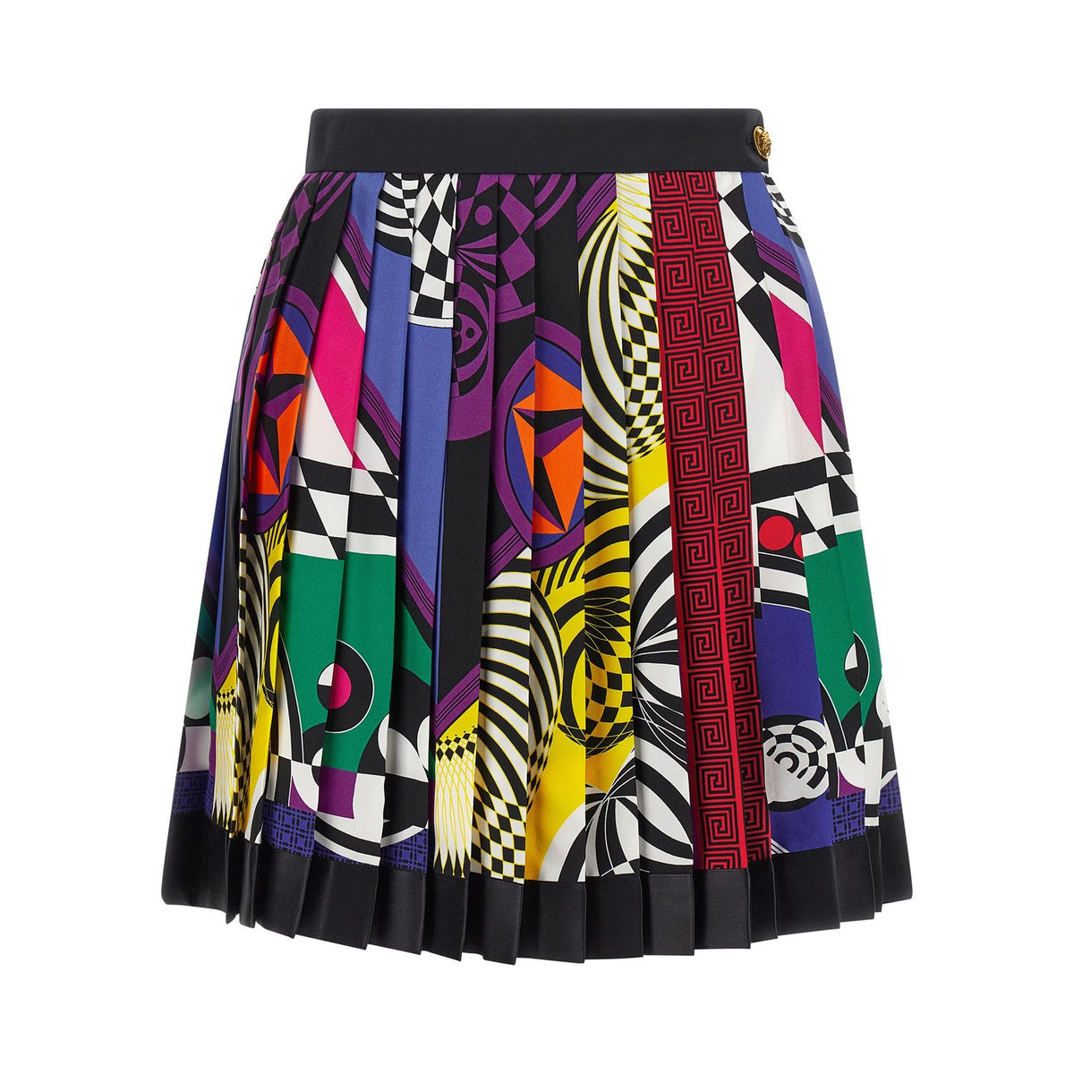 Versace Multicolor Silk Long Skirt