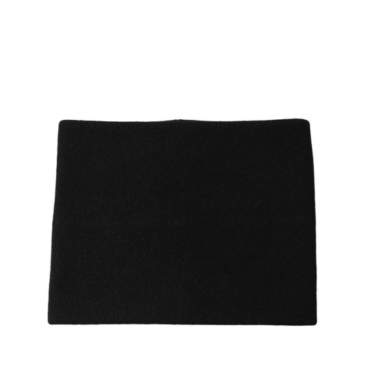 Dolce & Gabbana Men Black Cashmere Knitted Neck Warmer Scarf