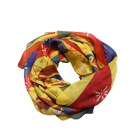 Dolce & Gabbana Multicolor Silk Printed Square Foulard Scarf