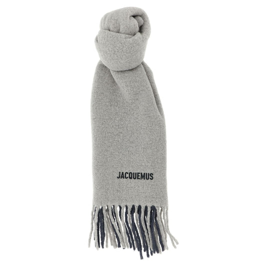 Jacquemus Gray Wool Scarf