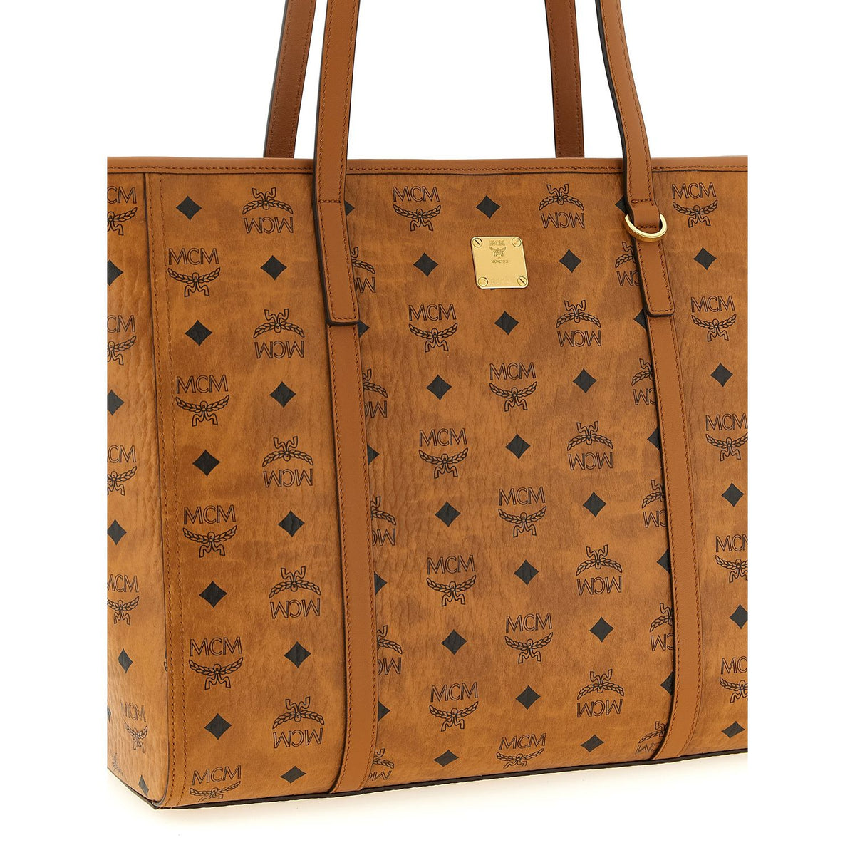 MCM Brown Polyethylene Tote Bag