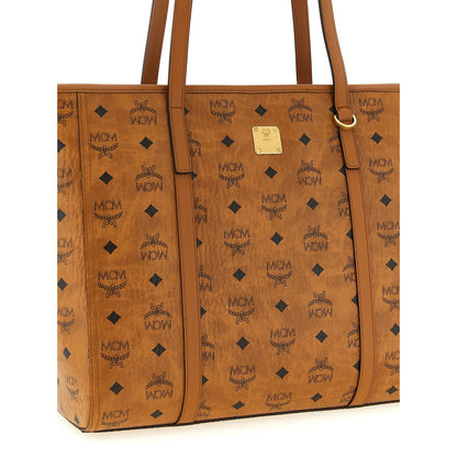 MCM Brown Polyethylene Tote Bag