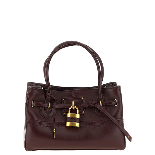 Chloé Bordeaux Lamb Leather Shoulder Bag