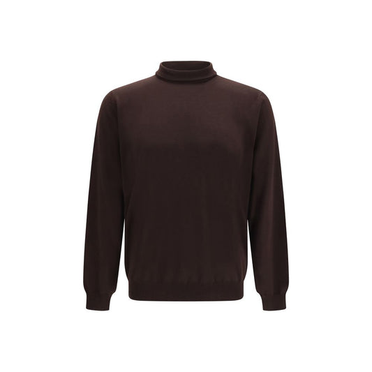 Lardini Brown Wool Oves Aries Sweatshirt