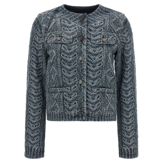 Diesel Blue Cotton Denim Jacket