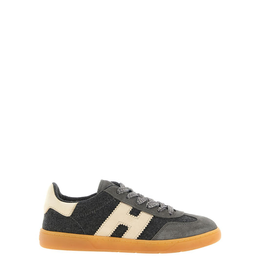 Hogan Gray Wool Low Top Sneakers