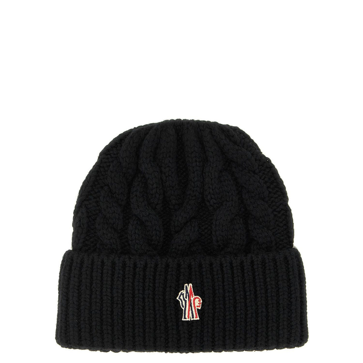 Moncler Grenoble Black Virgin Wool Beanie