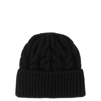 Moncler Grenoble Black Virgin Wool Beanie