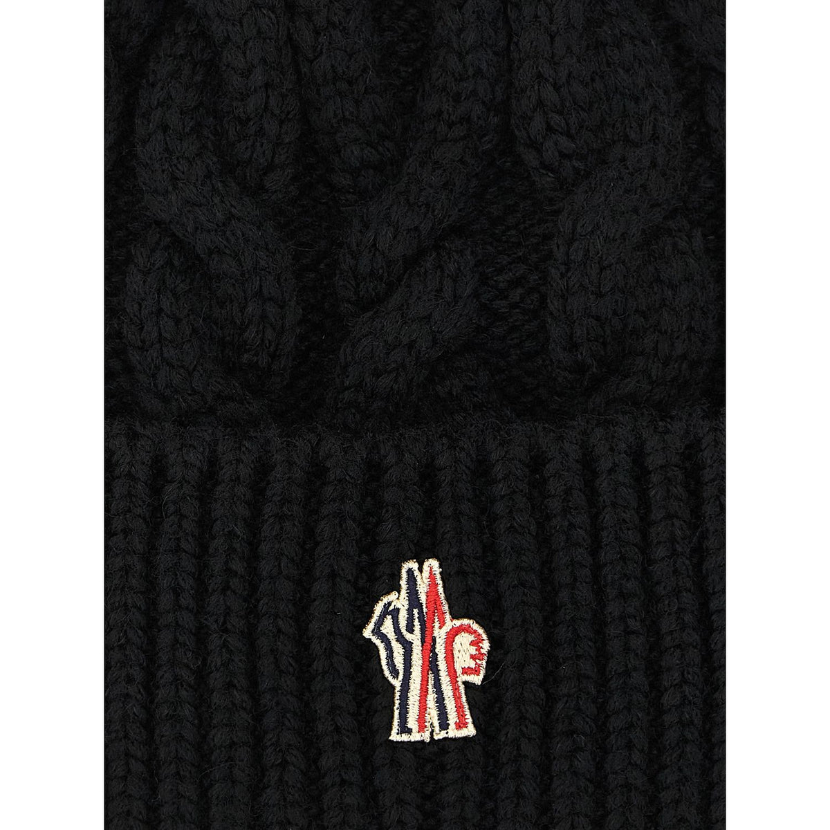 Moncler Grenoble Black Virgin Wool Beanie