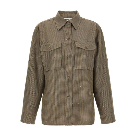 P.A.R.O.S.H. Brown Polyester Blouse