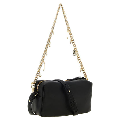 PINKO Black Lambskin Shoulder Bag