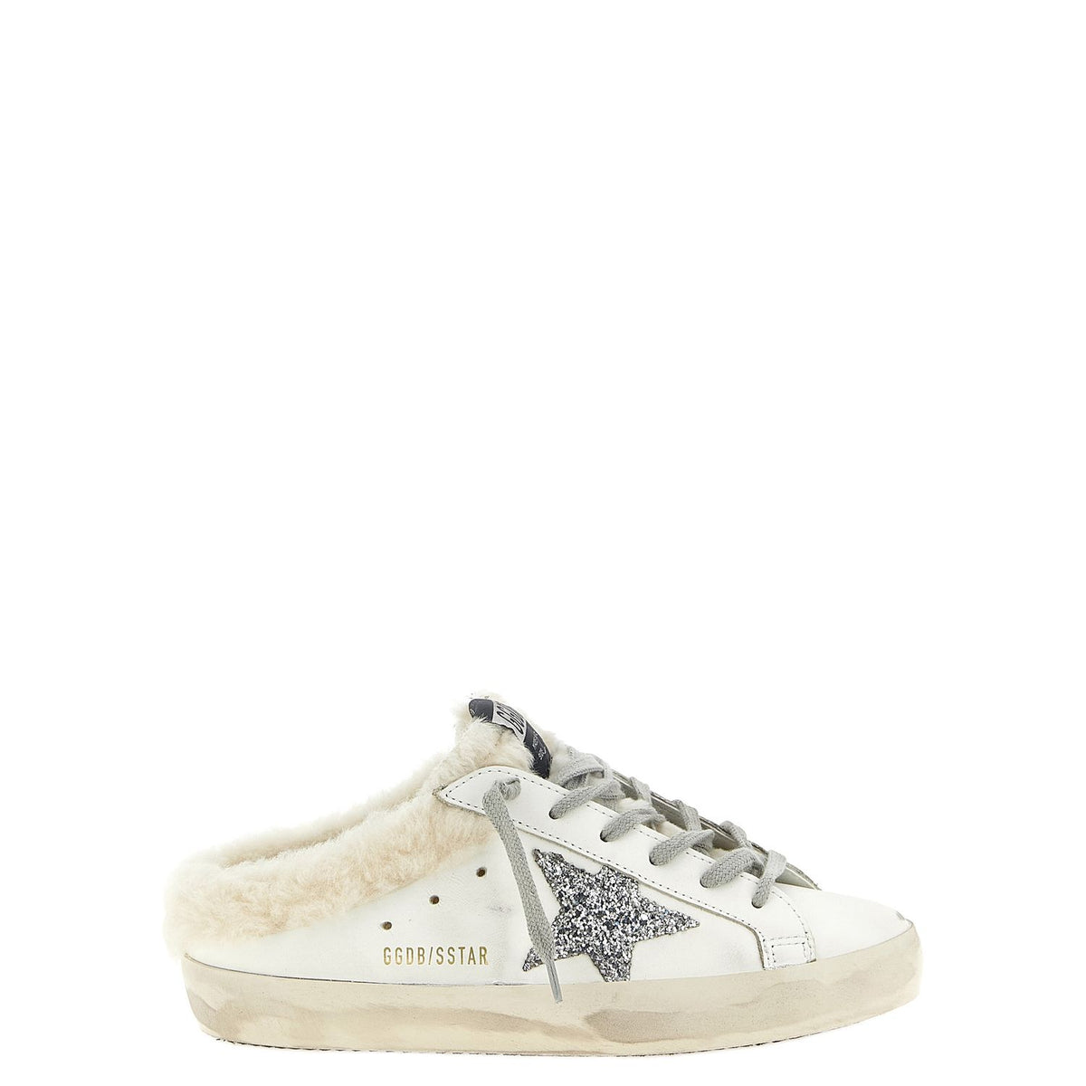 Golden Goose White Leather Slides