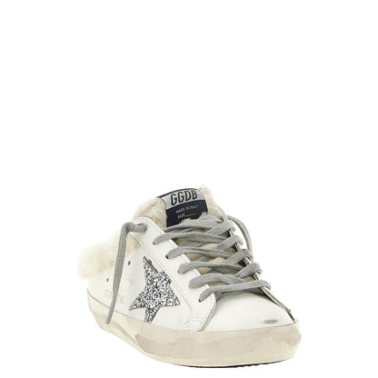 Golden Goose White Leather Slides
