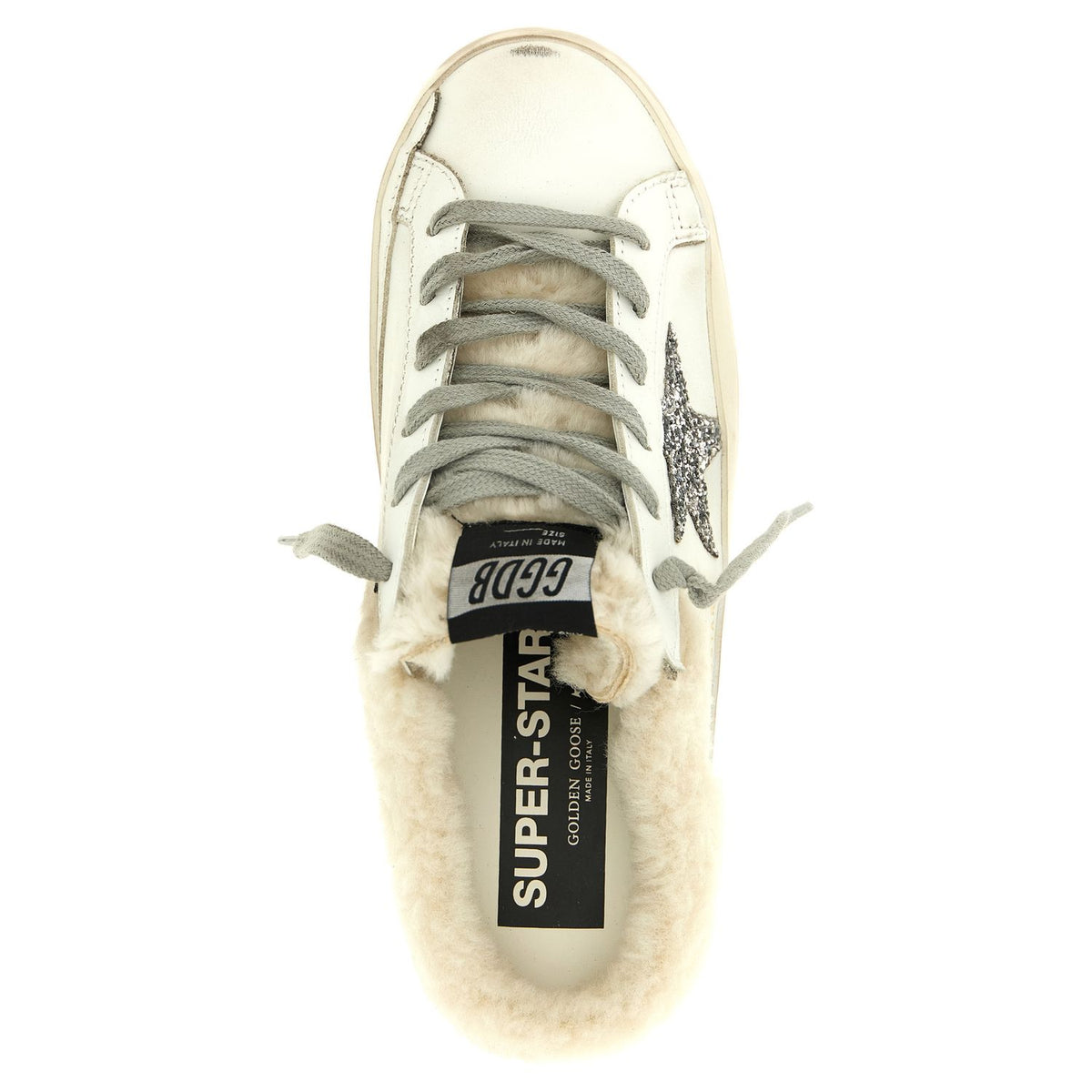 Golden Goose White Leather Slides