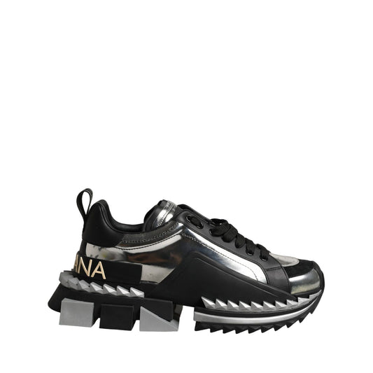 Dolce & Gabbana Black Two-Tone Super King Men Sneakers Shoes