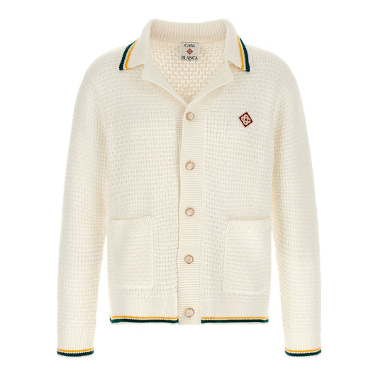 Casablanca White Cotton Cardigan