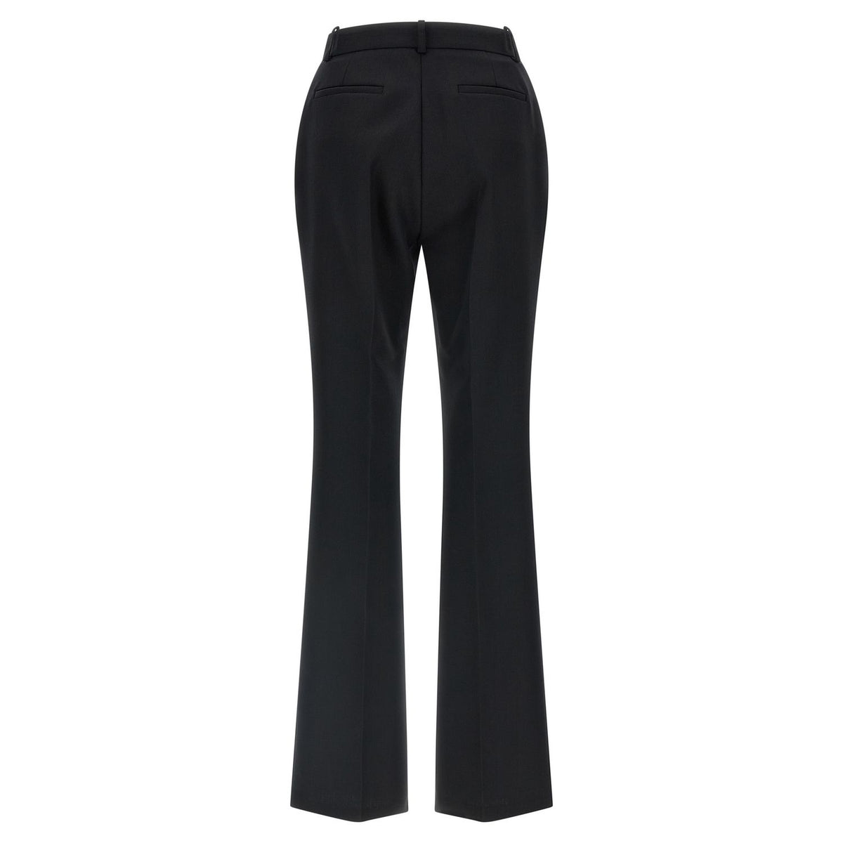 Elisabetta Franchi Black Virgin Wool Flared Pants