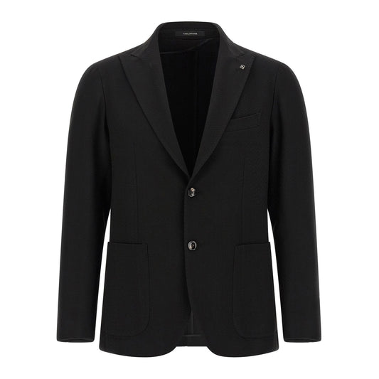 Tagliatore Black Virgin Wool Blazer