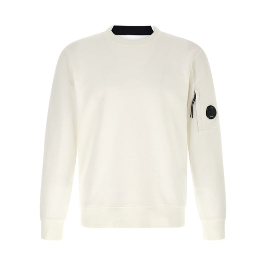 C.P. Company White Cotton Sweatshirt