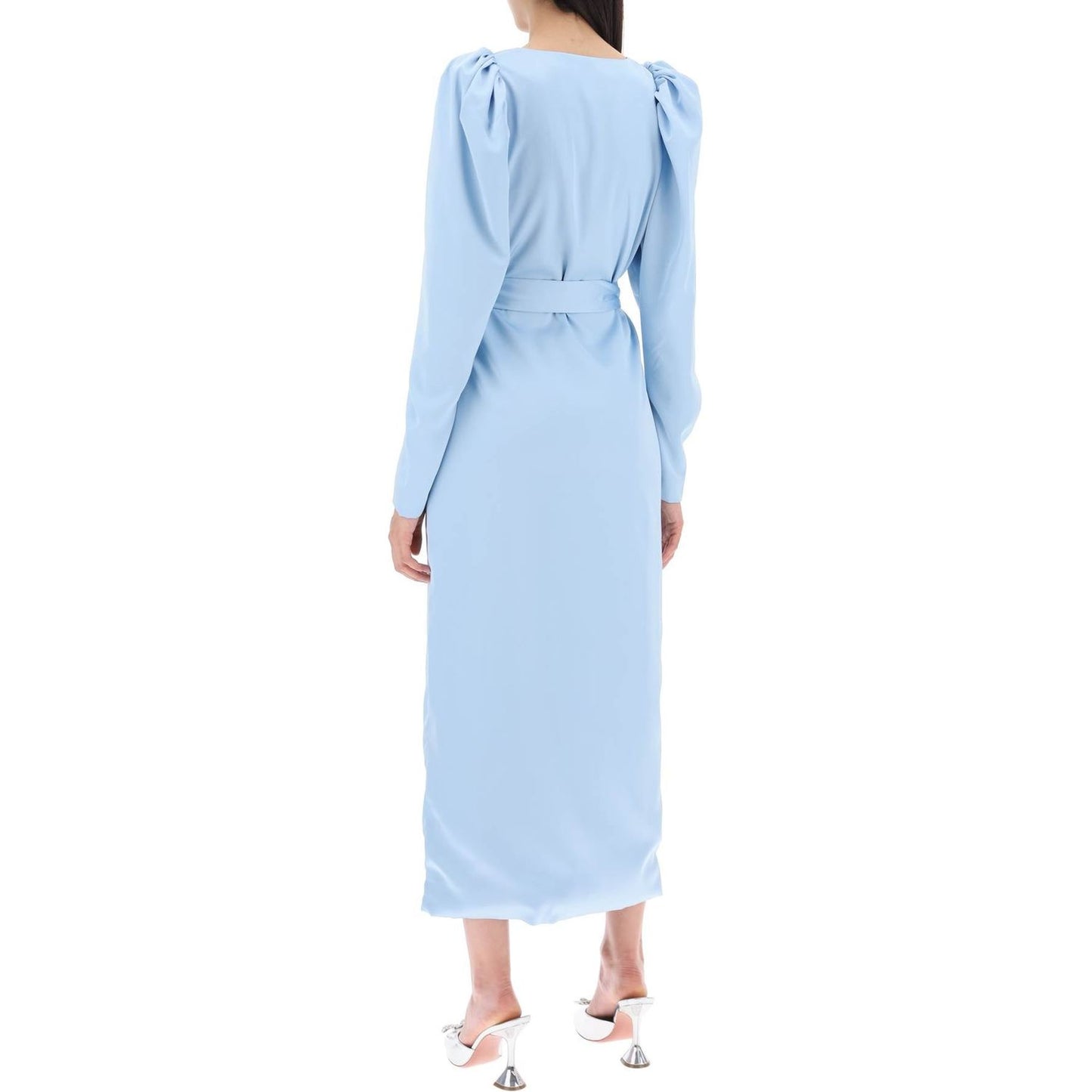 Rotate satin wrap midi dress with a crossover Dresses Rotate