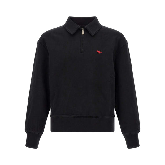 Maison Kitsuné Black Organic Cotton Sweatshirt