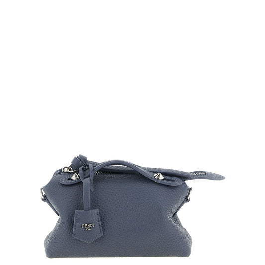 Fendi Blue Calfskin Clutch Bag
