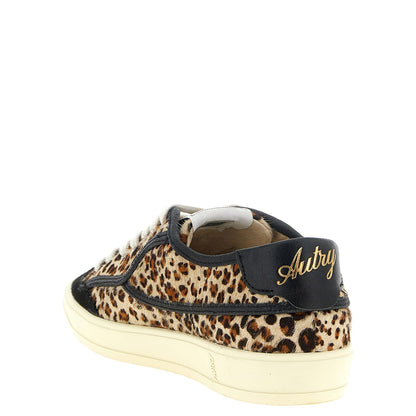 Autry Brown Cowhide Low Top Sneakers