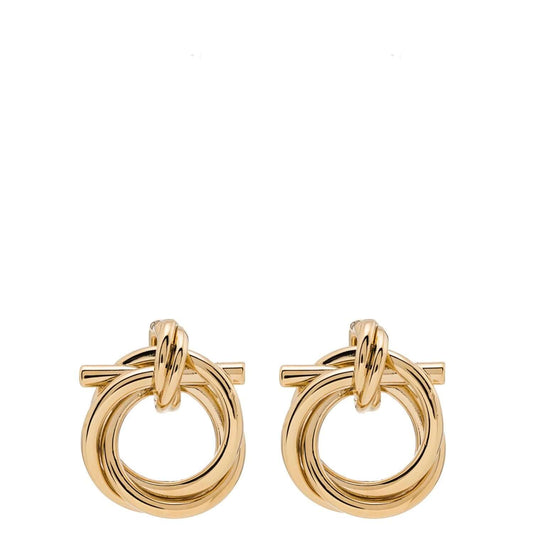 Ferragamo Gold Brass Earrings